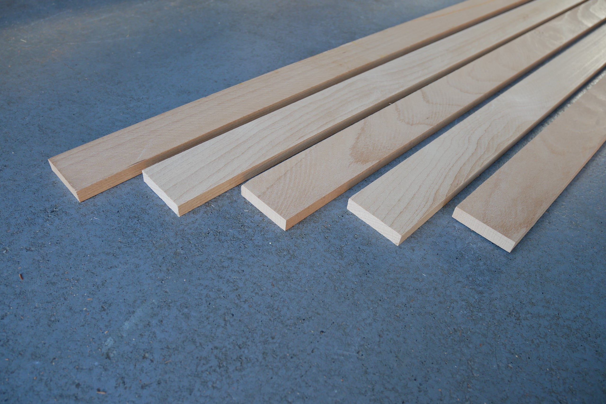 10 stuks Beuken Balkjes  Kopmaat 52 x 12 mm Lengte 2400 mm