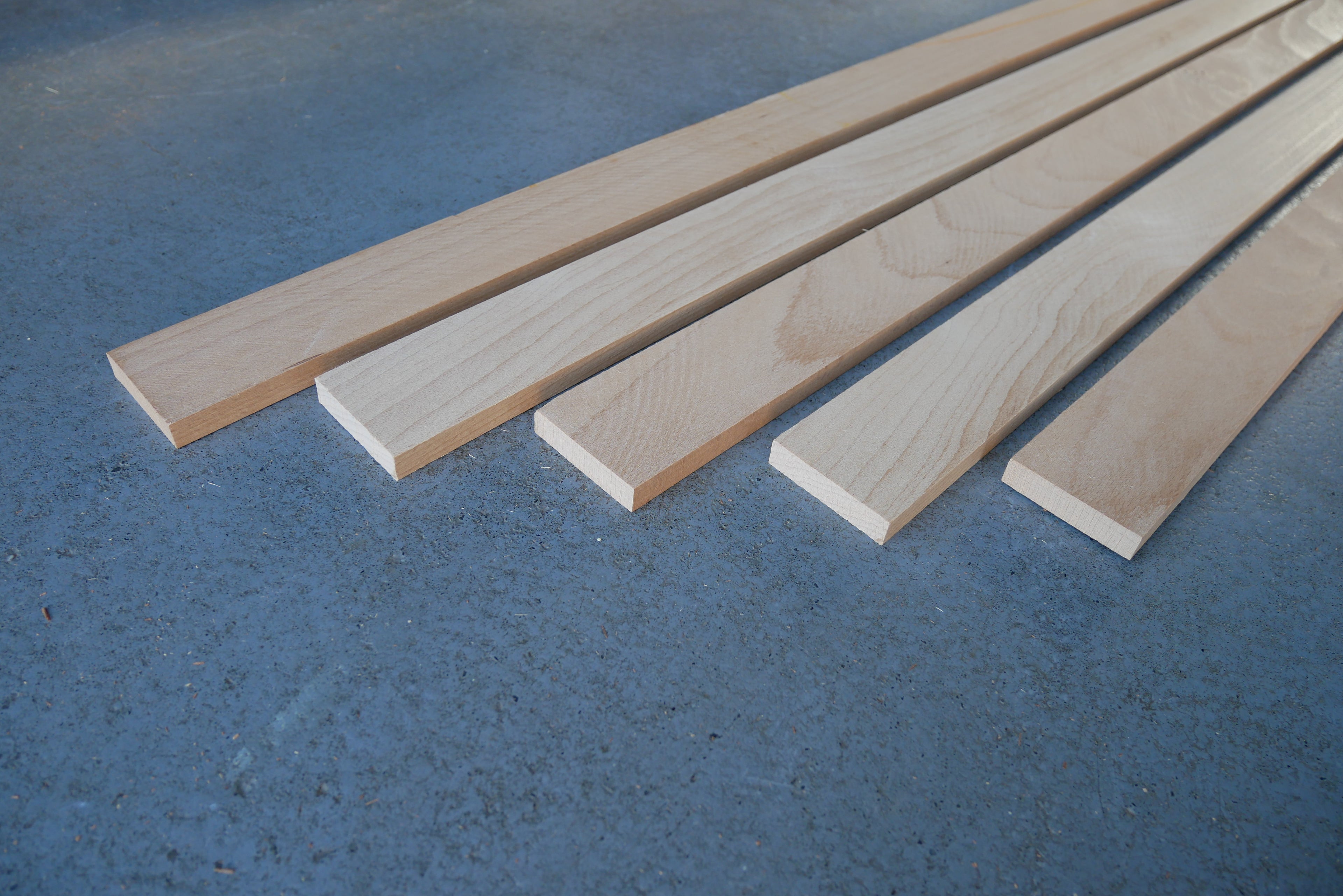 10 stuks Beuken Balkjes  Kopmaat 52 x 12 mm Lengte 2400 mm