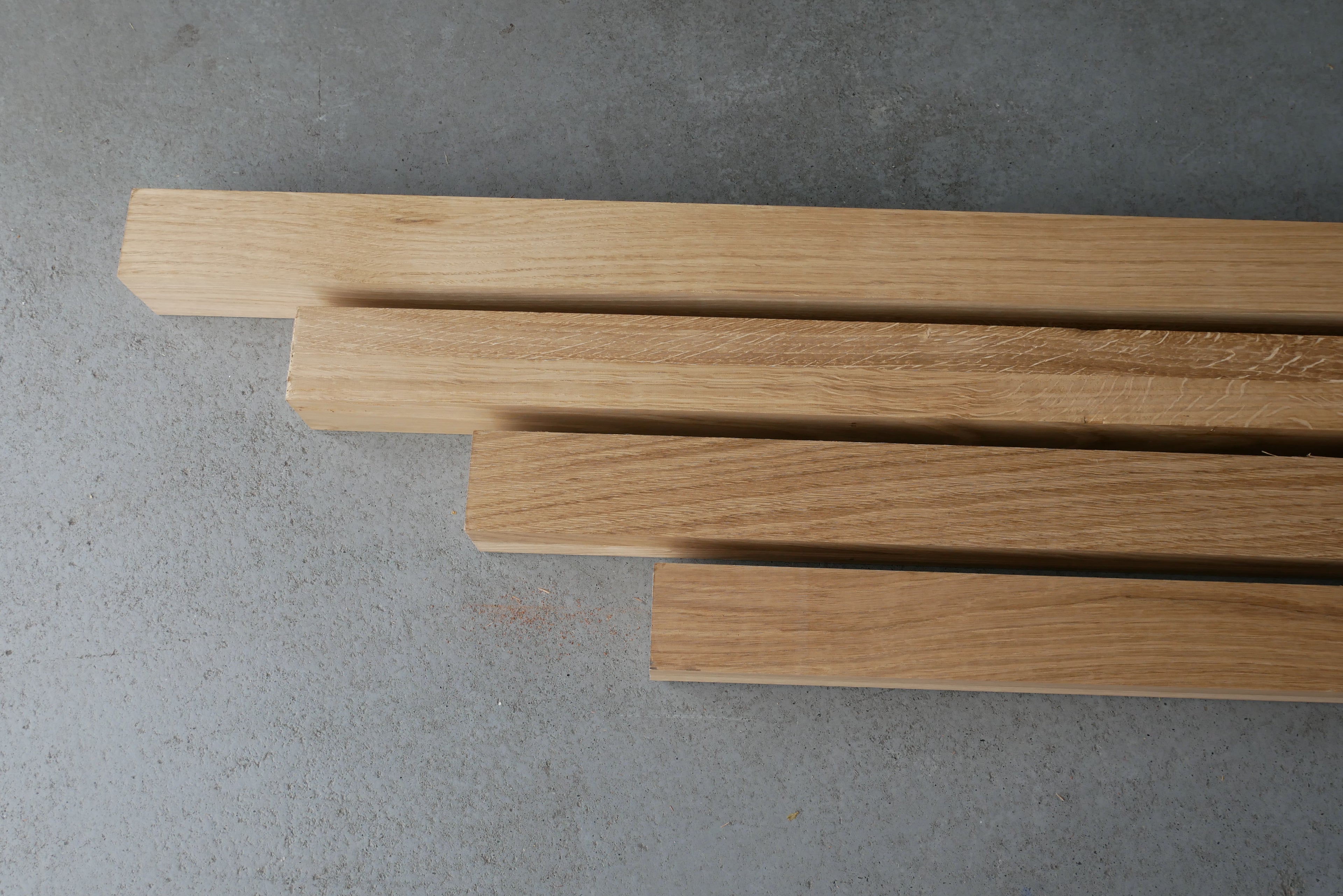 10 stuks Eiken Balken Kopmaat 68 x 68 mm Lengte 2400 mm