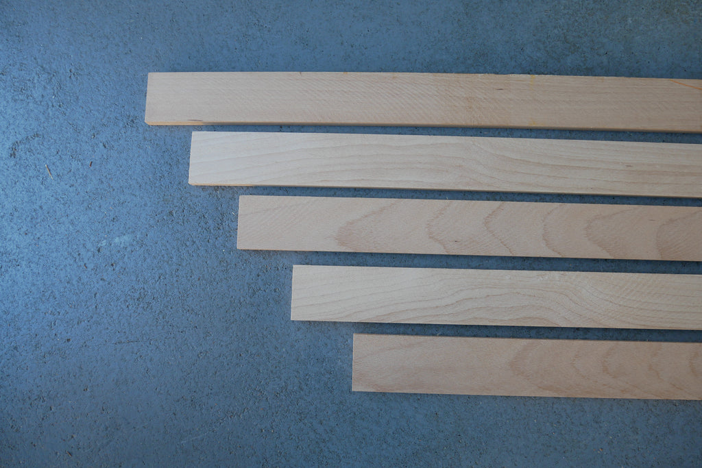 10 stuks Beuken Balkjes  Kopmaat 52 x 12 mm Lengte 2400 mm