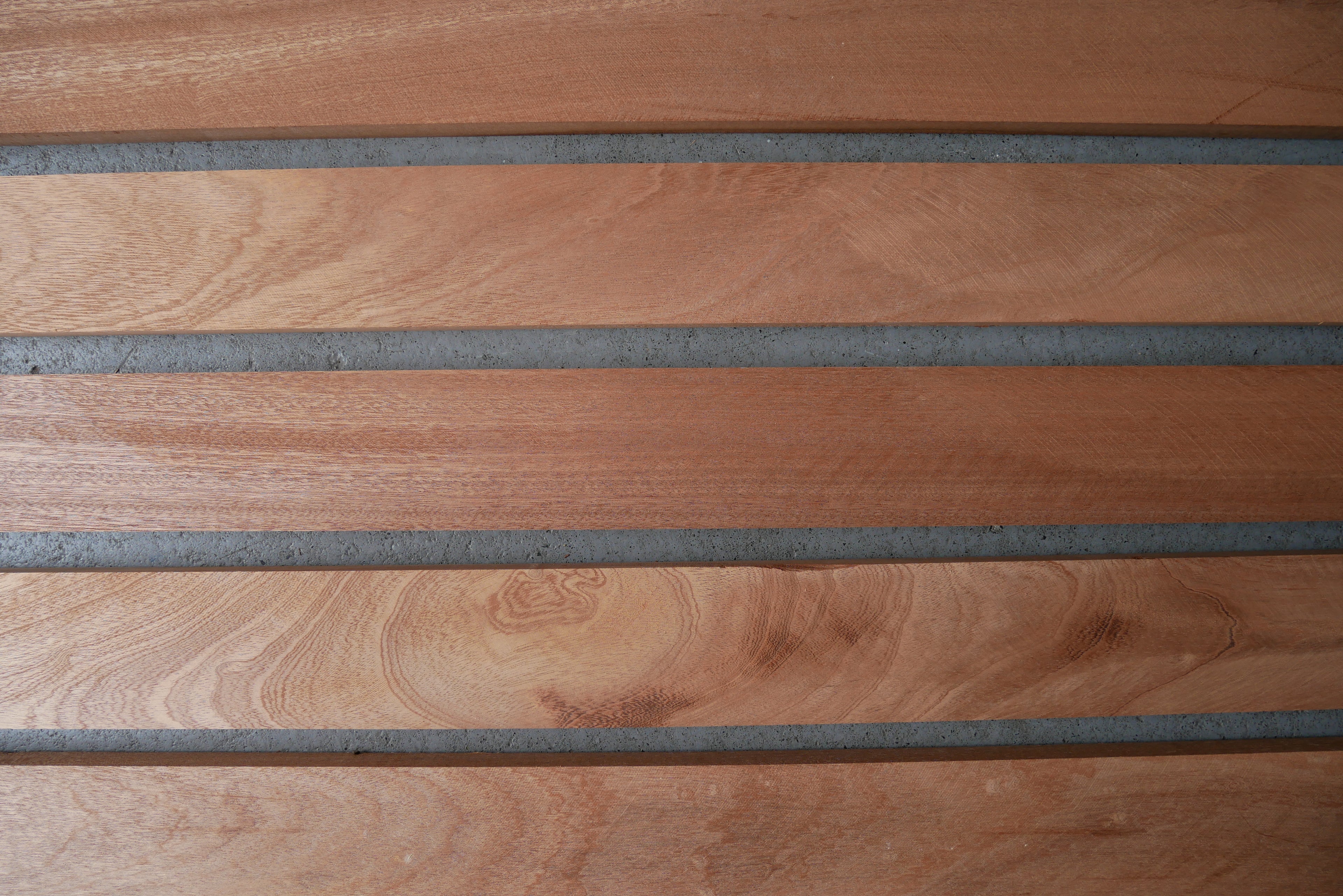 10 stuks Mahonie Latten Kopmaat 53 x 15 mm Lengte 2150 mm