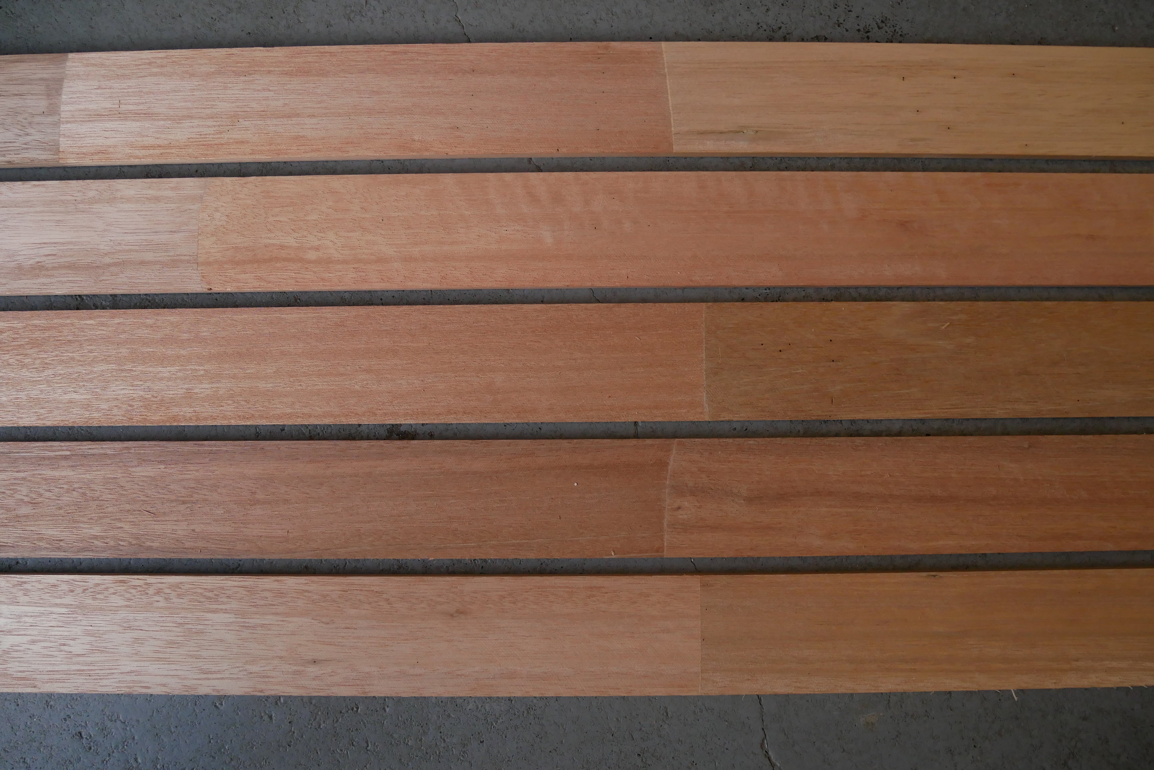 10 stuks Mahonie Latten Kopmaat 68 x 9 mm Lengte 2550 mm GEVINGERLAST!