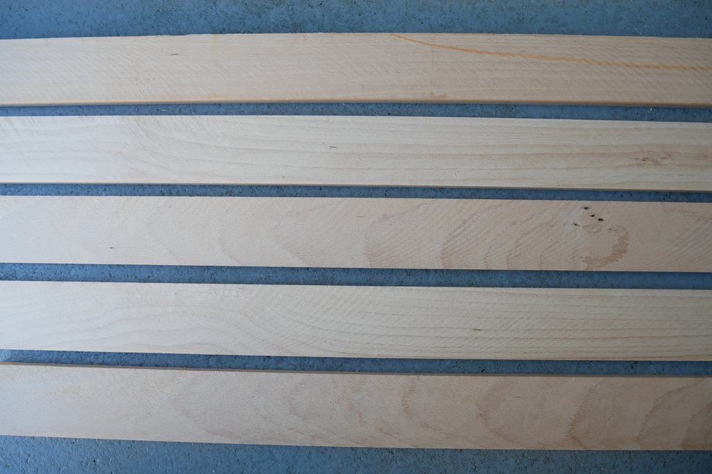 10 stuks Beuken Balkjes  Kopmaat 52 x 12 mm Lengte 2400 mm