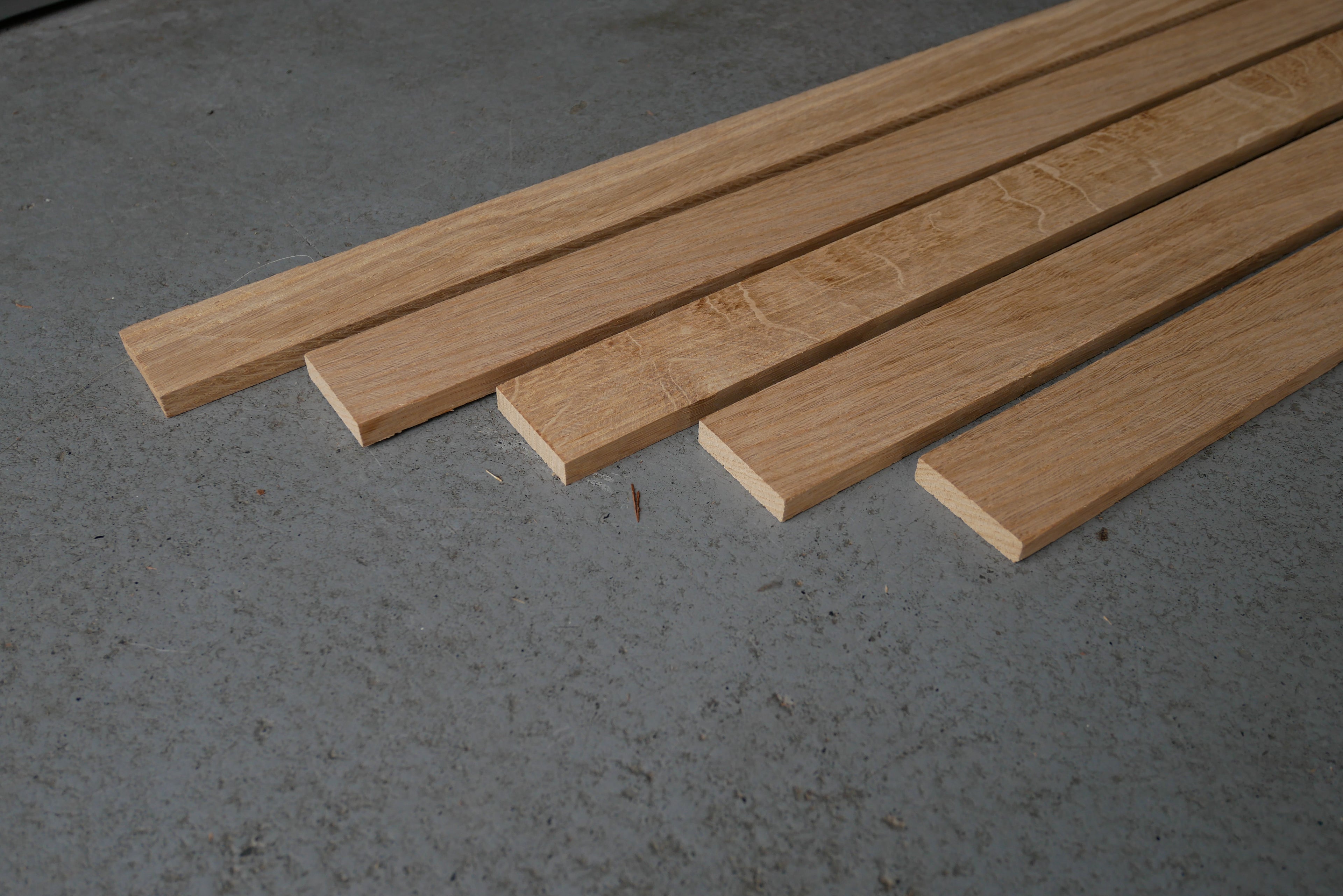 10 stuks Eiken Latten Kopmaat 45 x 10 mm Lengte 2400 mm