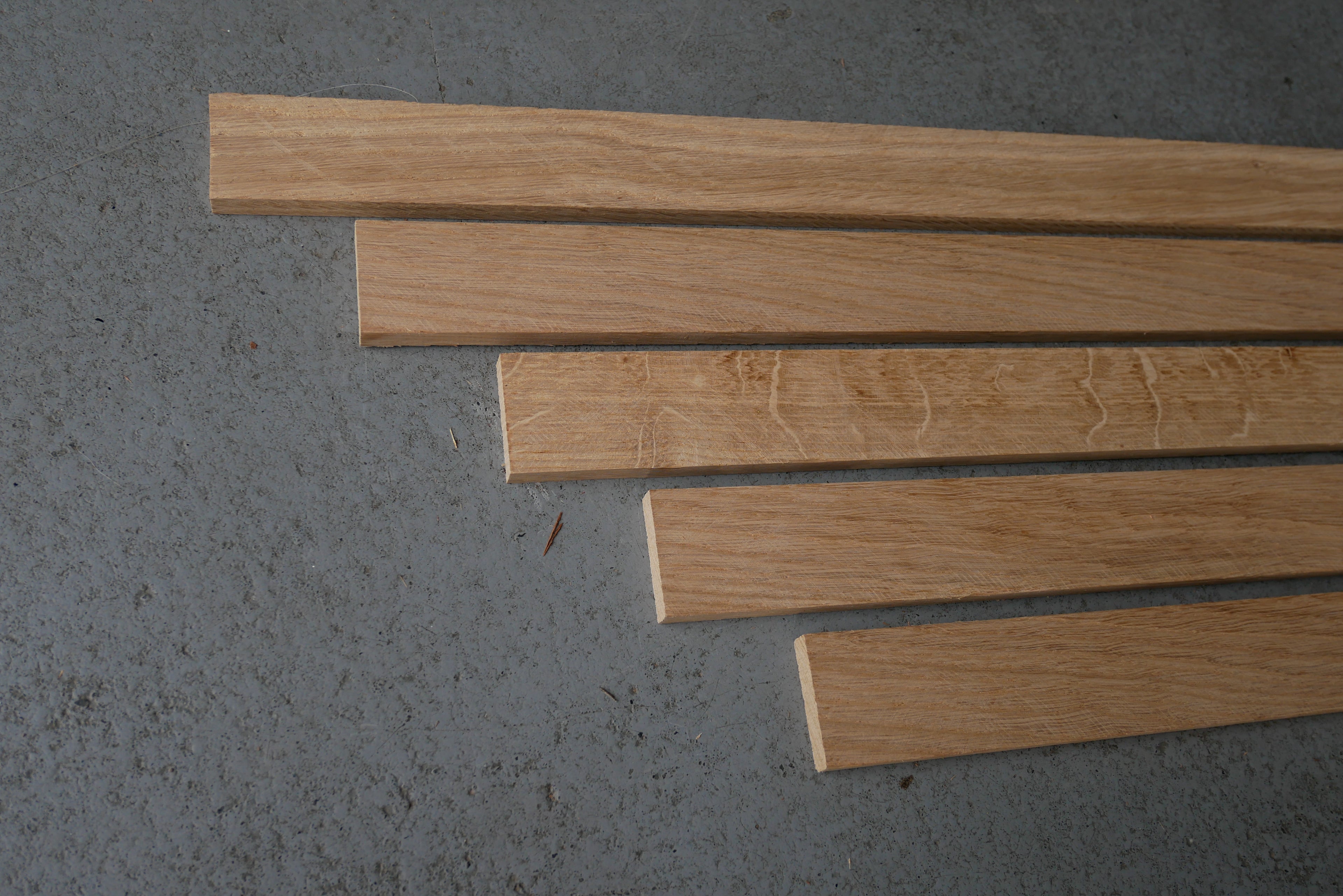 10 stuks Eiken Latten Kopmaat 45 x 10 mm Lengte 2400 mm