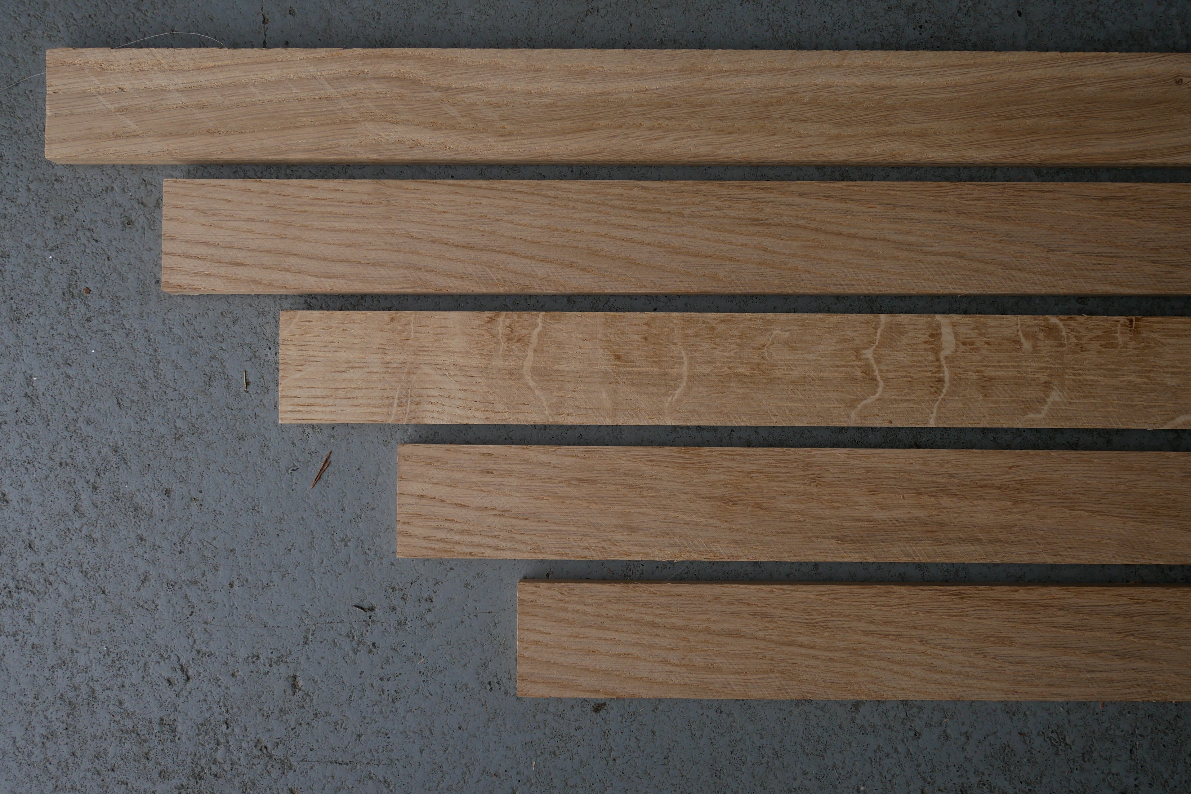 10 stuks Eiken Latten Kopmaat 45 x 10 mm Lengte 2400 mm