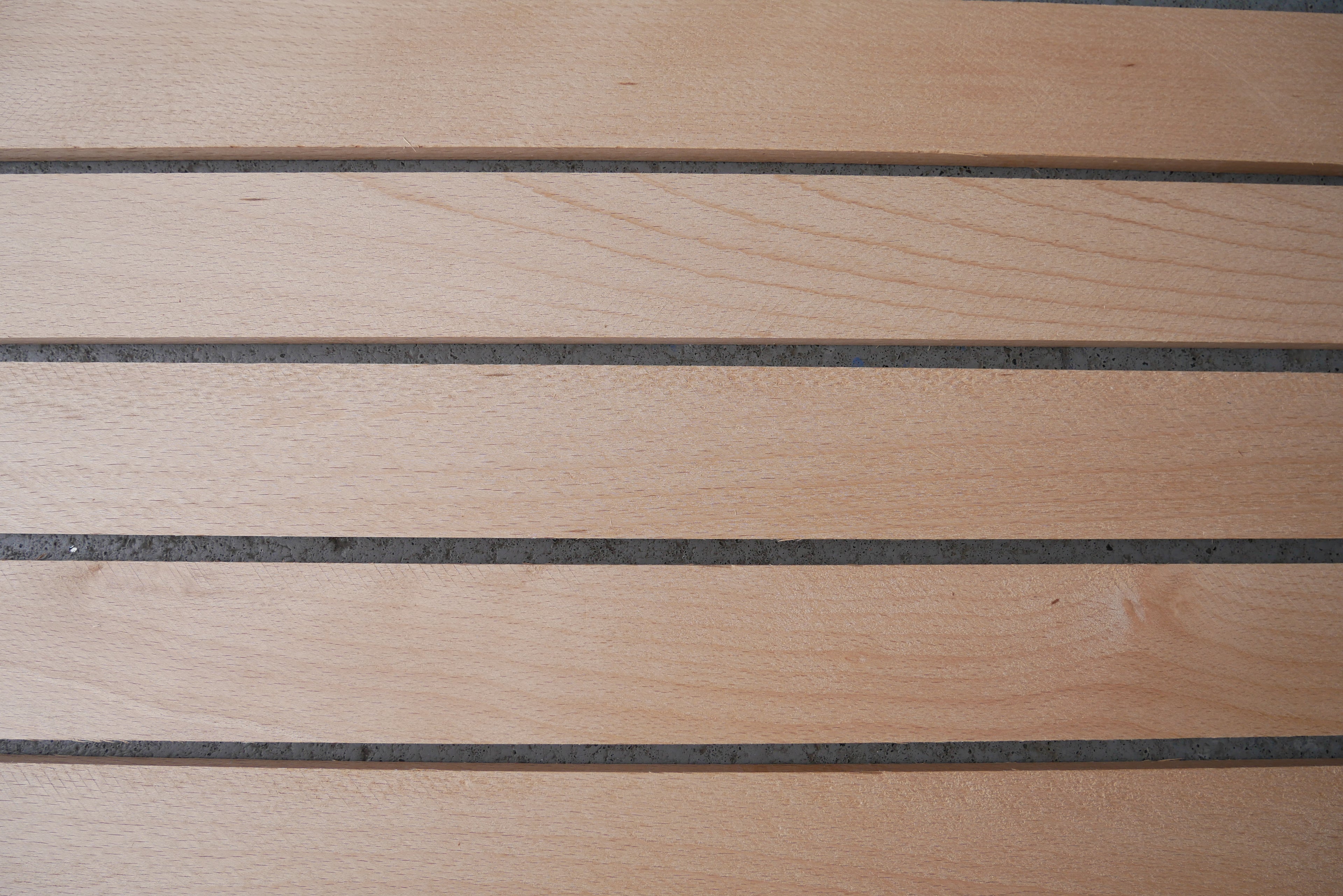 10 stuks Beuken Latten  Kopmaat 45 x 10 mm Lengte 2400 mm